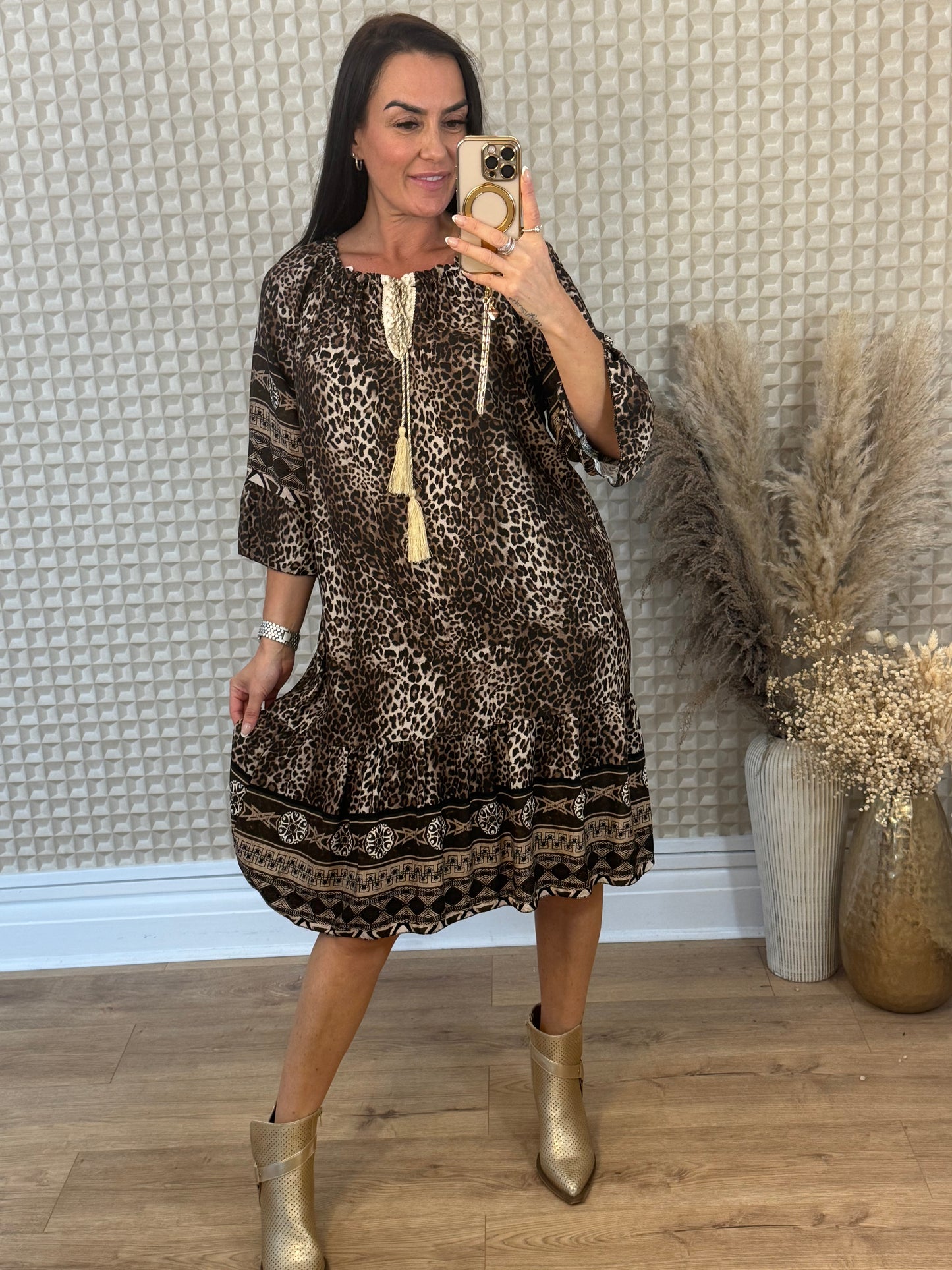 Leopard & Mosaic Dress