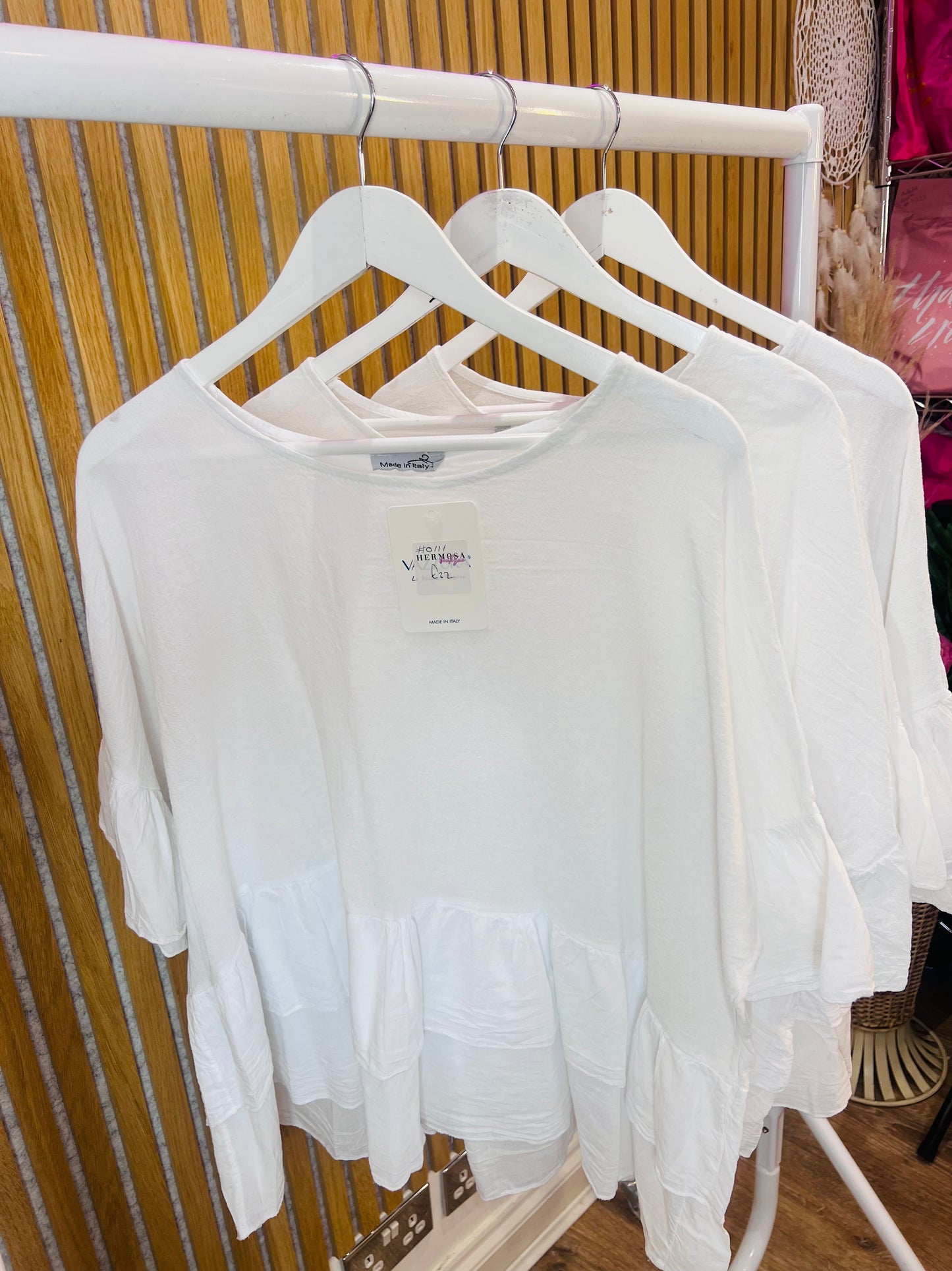 White Frill Top