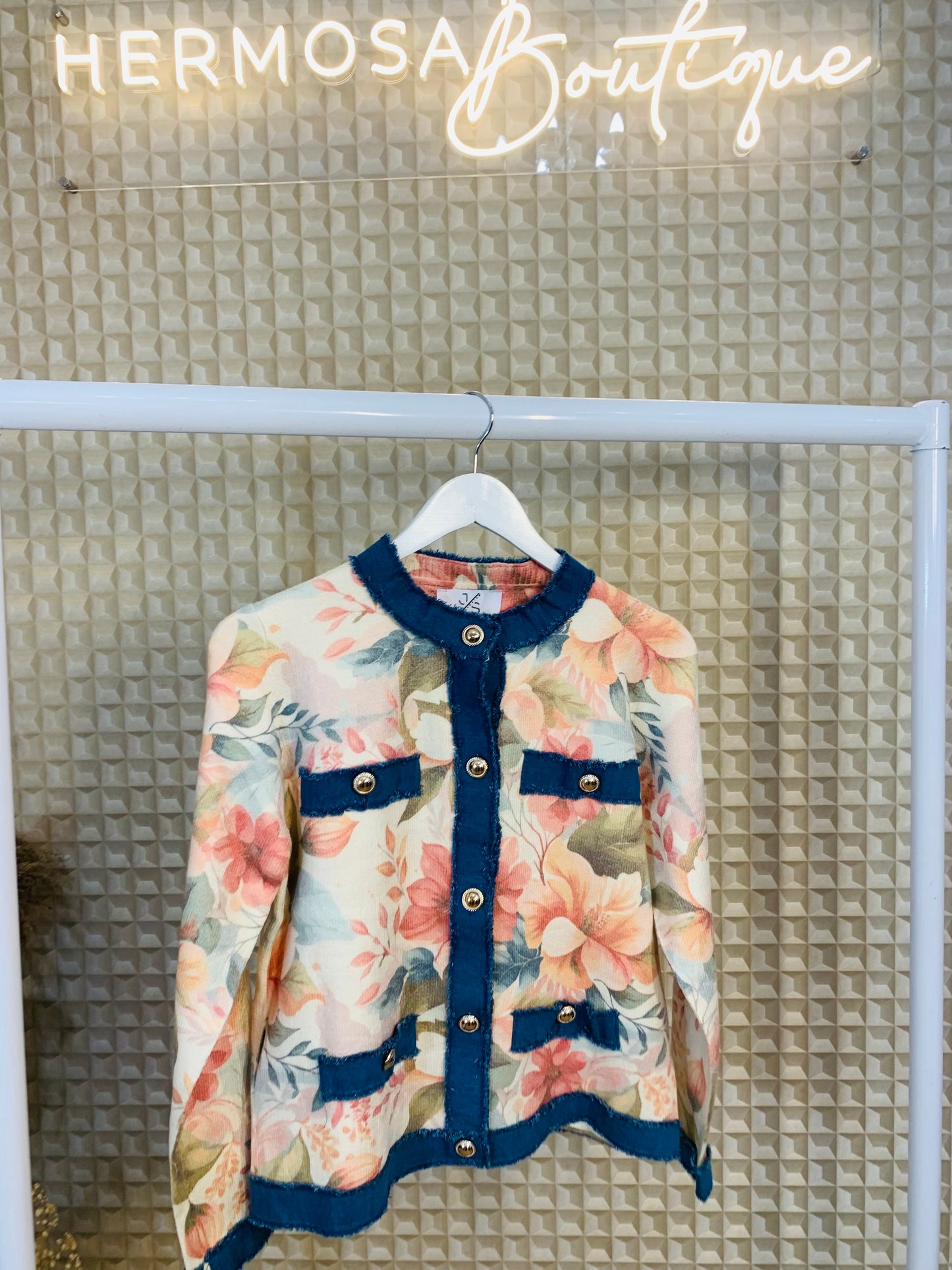 Flora Denim Cardi