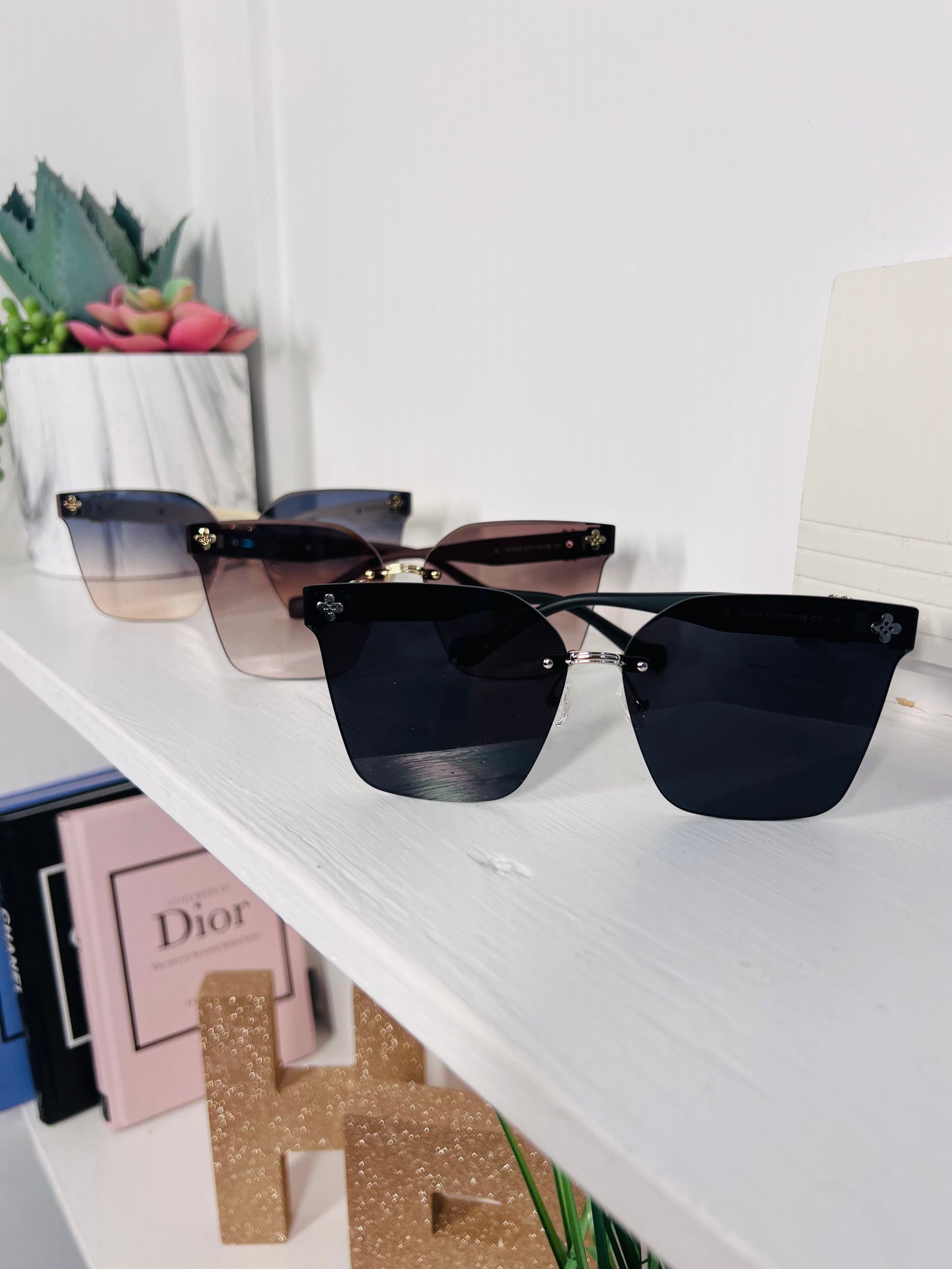 Flower Sunglasses Black