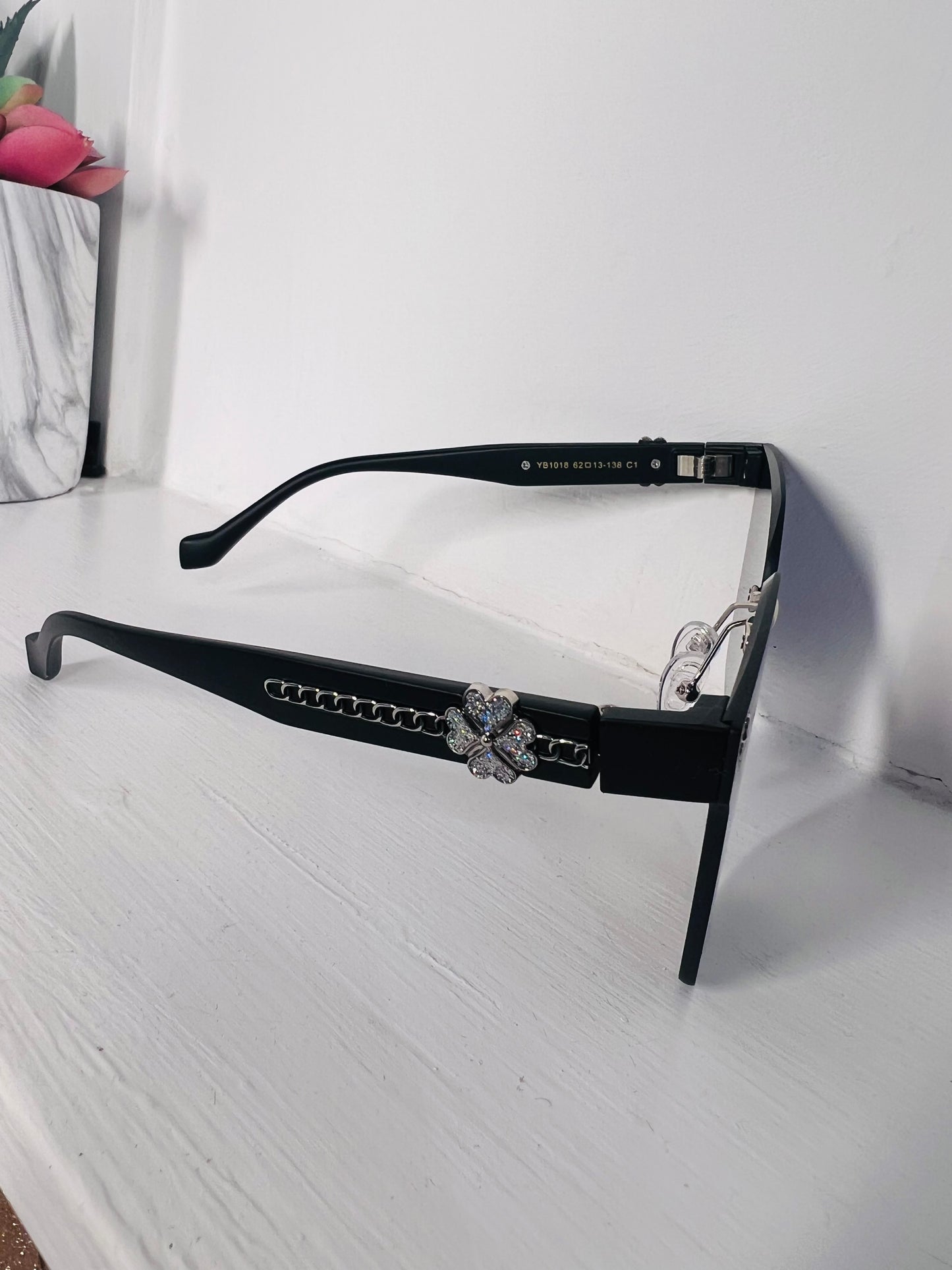 Flower Sunglasses Black