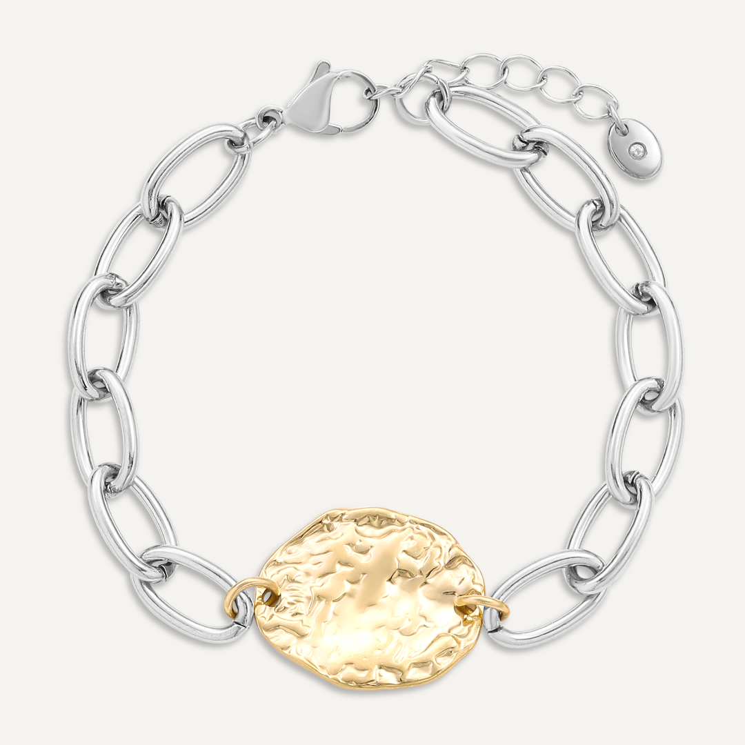 Silver & Gold Coin Bracelet