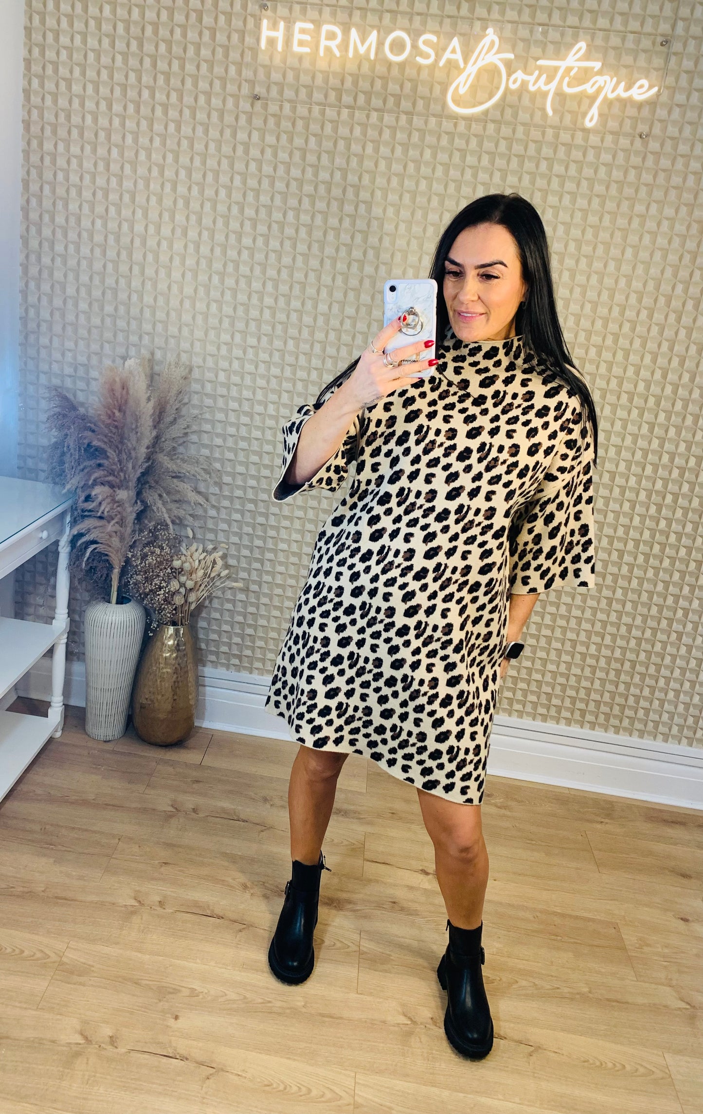 Leopard Knit Dress