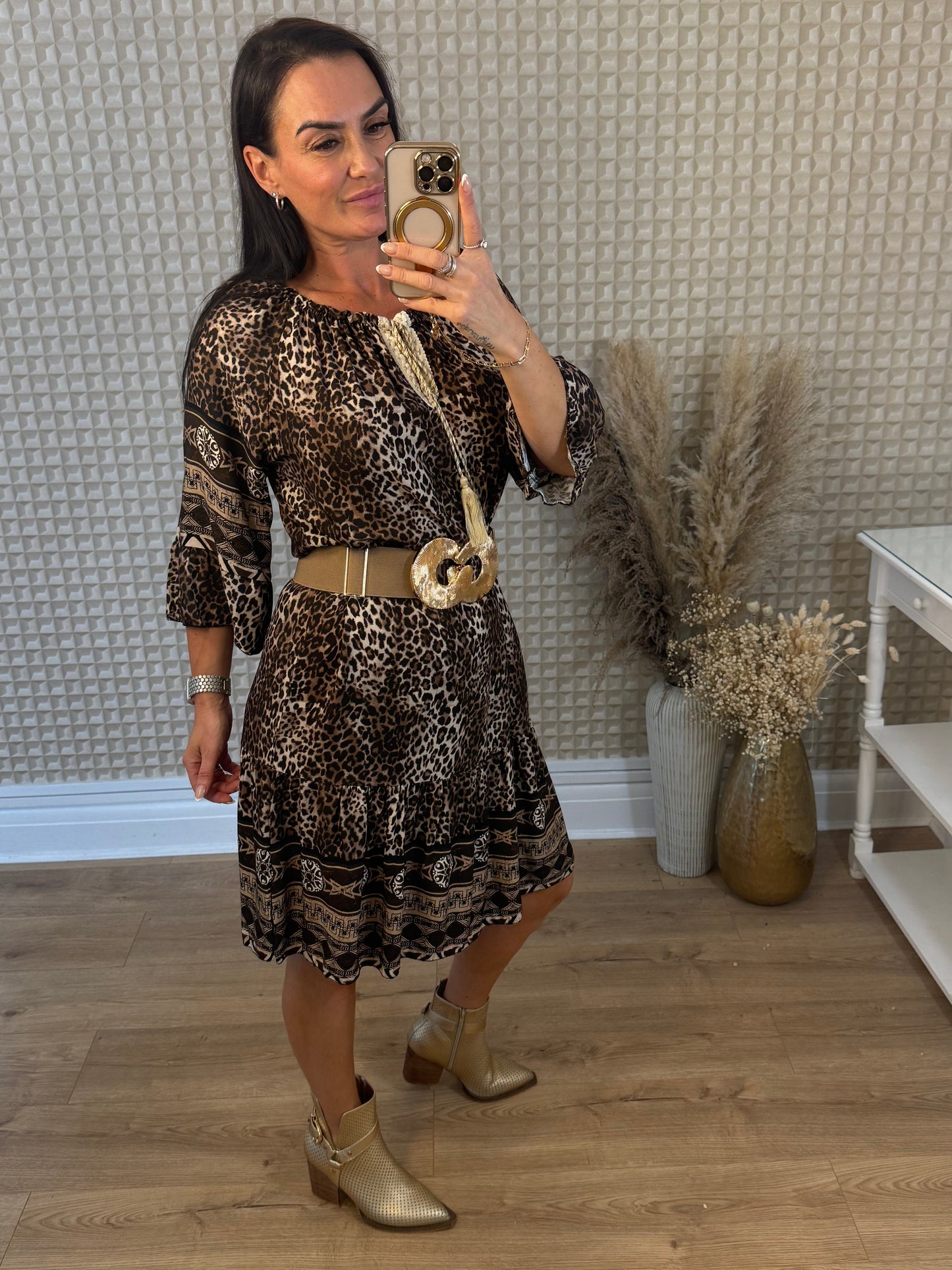 Leopard & Mosaic Dress