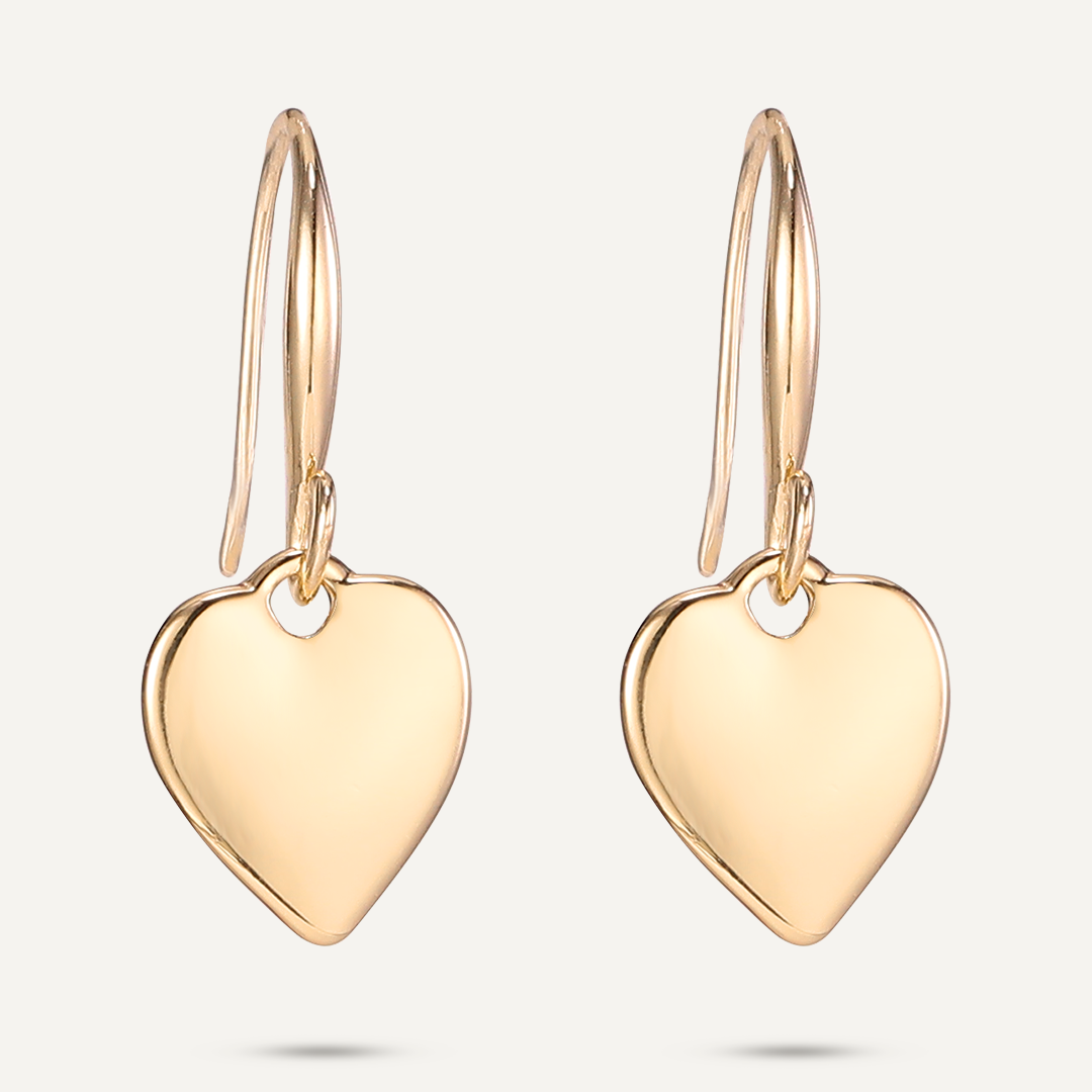 Gold Heart Earrings