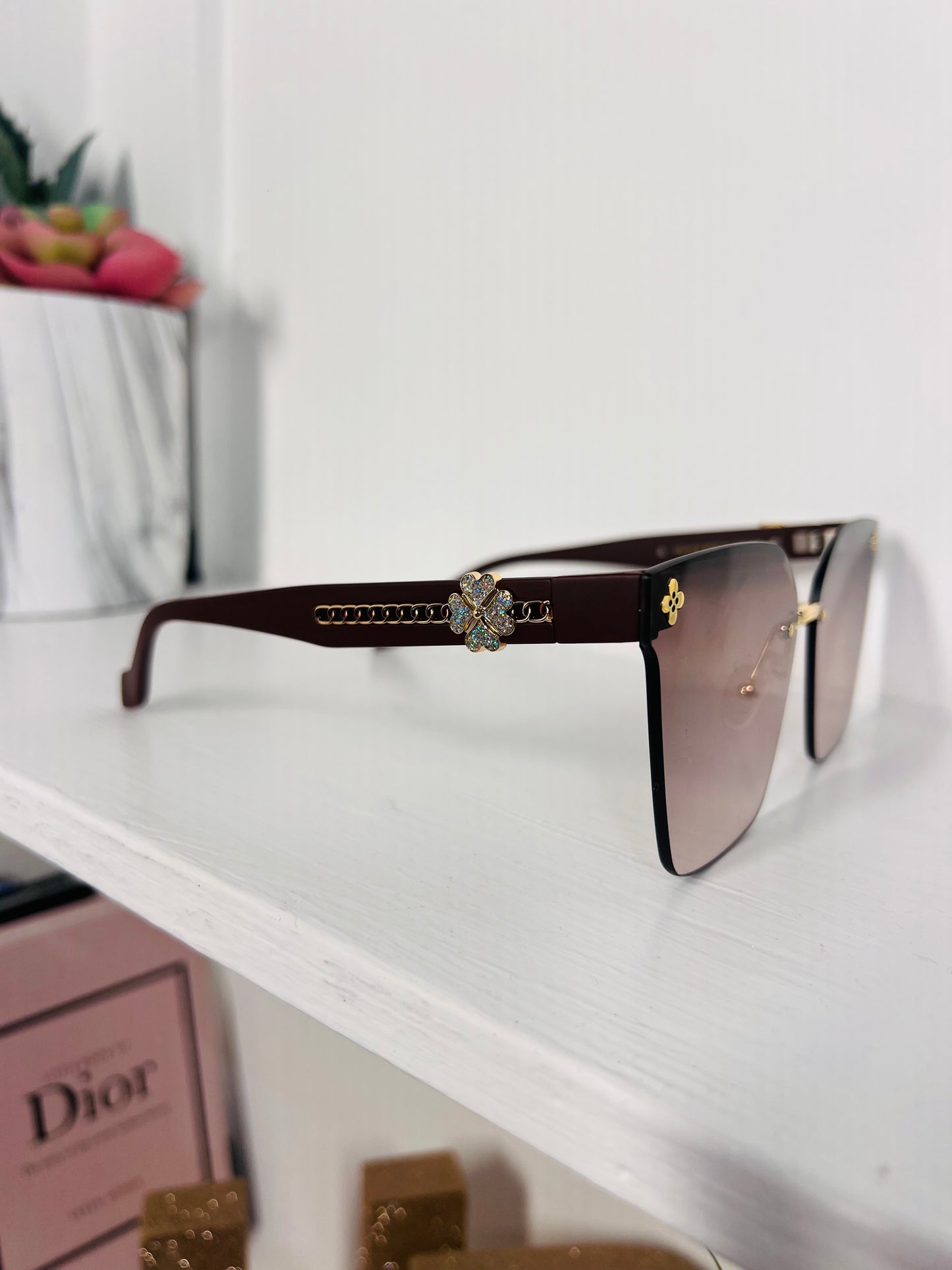Flower Sunglasses Brown