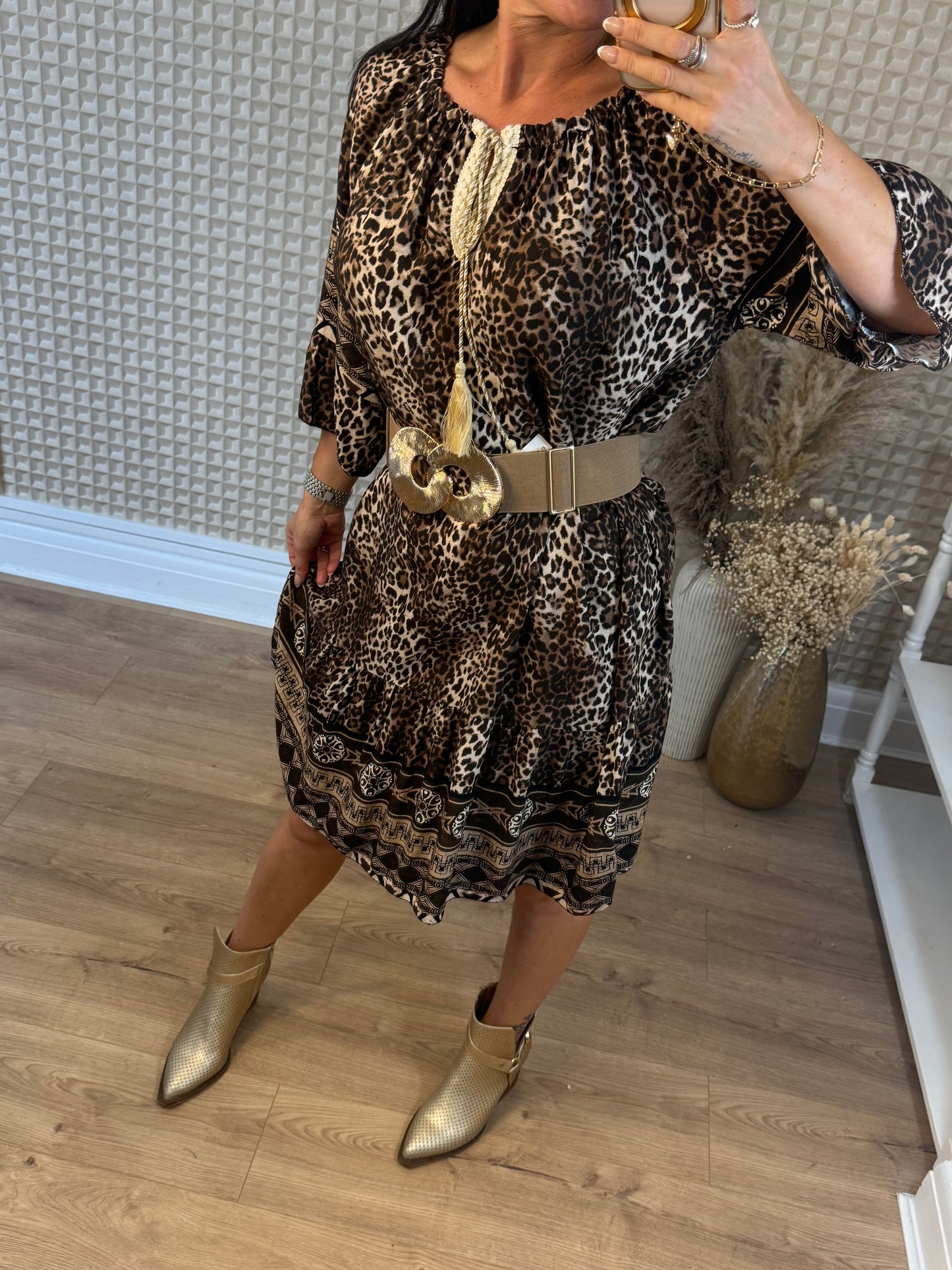 Leopard & Mosaic Dress