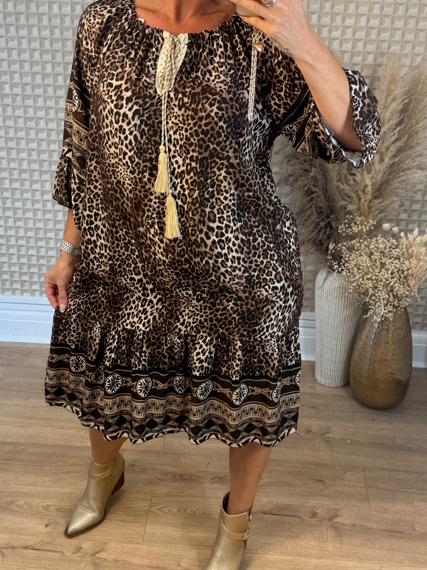 Leopard & Mosaic Dress