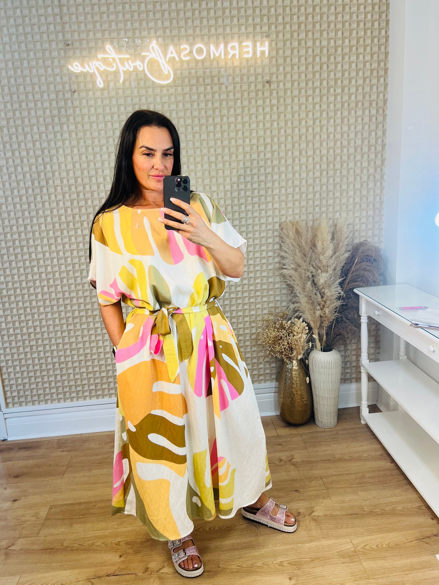 Tropical Sundae Belted Dress