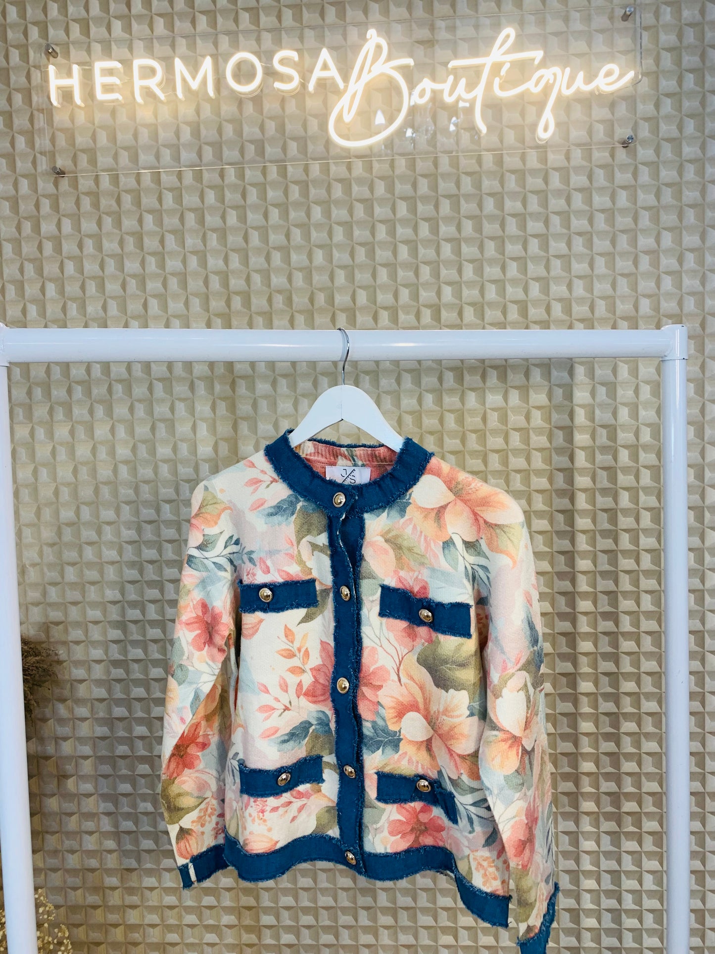 Flora Denim Cardi