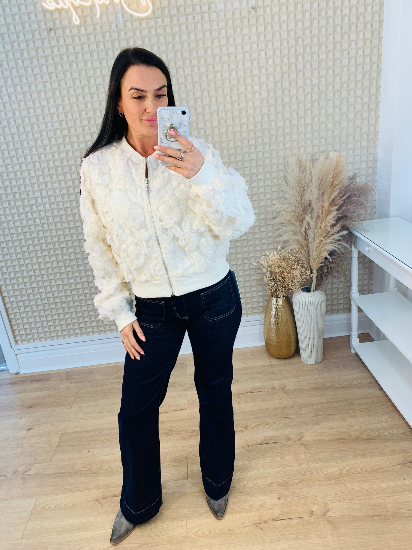 Cream Flower Bomb Jacket
