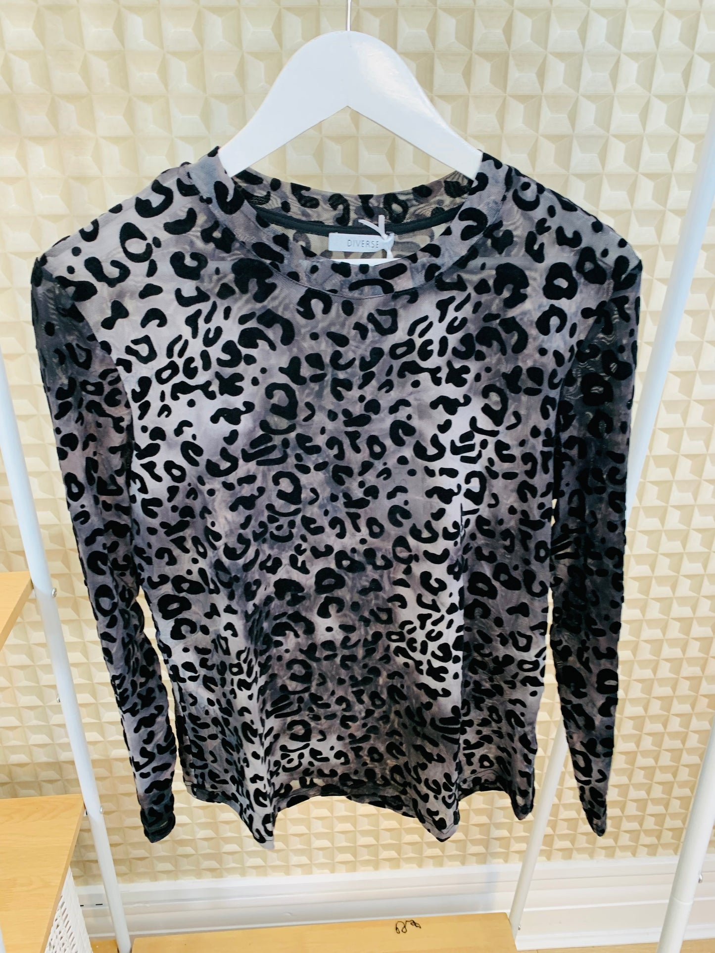 Velvet Animal Print Top