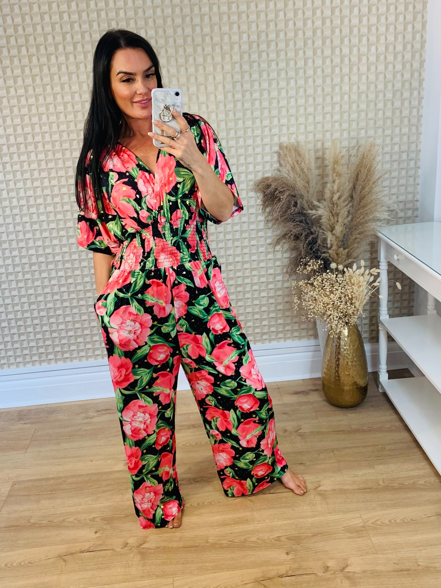 Pink Rose Garden Jumpsuit