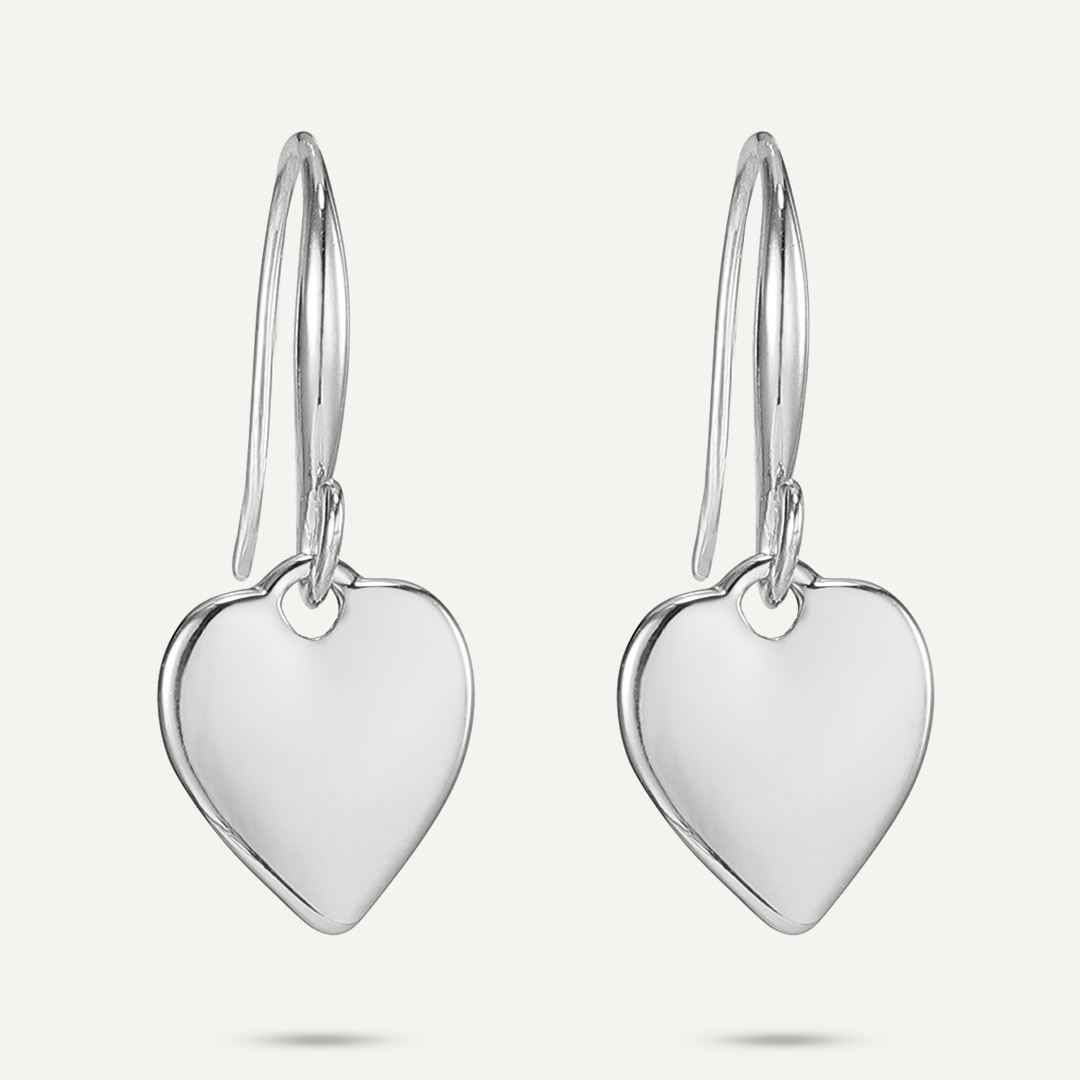 Silver Heart Earrings