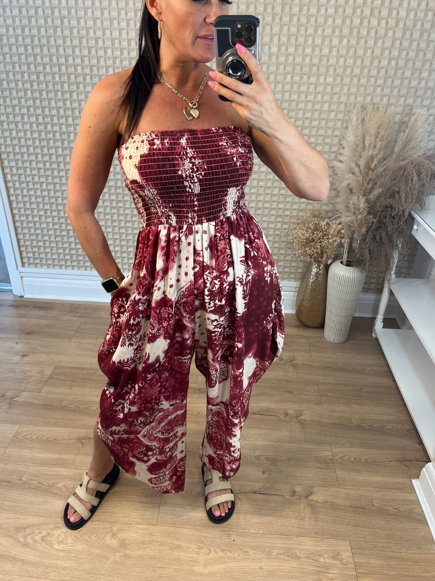 Red Wine Jumpsuit