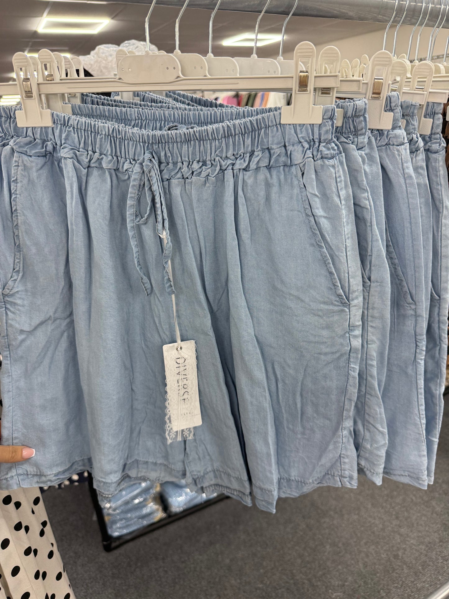 Light Denim Soft Cotton Shorts
