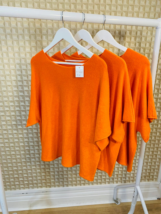 Orange Short Sleeve Knit