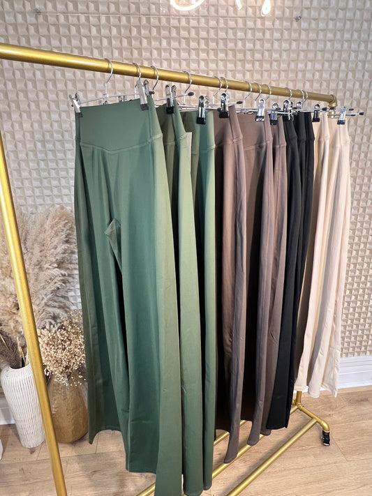 Cream Active Flared Pants