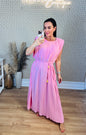 Pink Pleated Dress