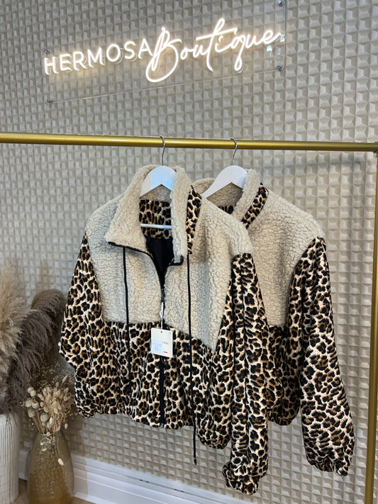 Leopard Fleece Jacket