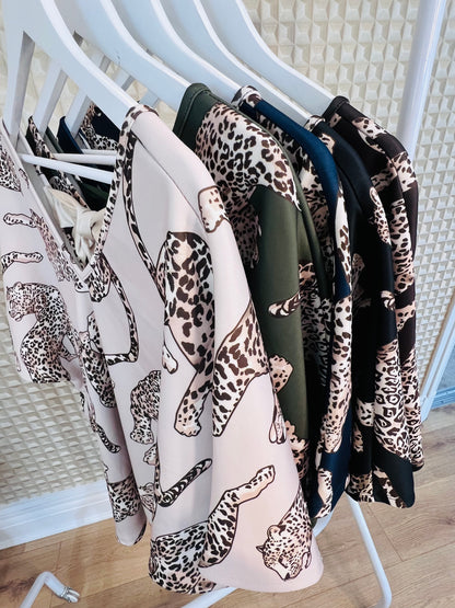 Leopard Bow Top