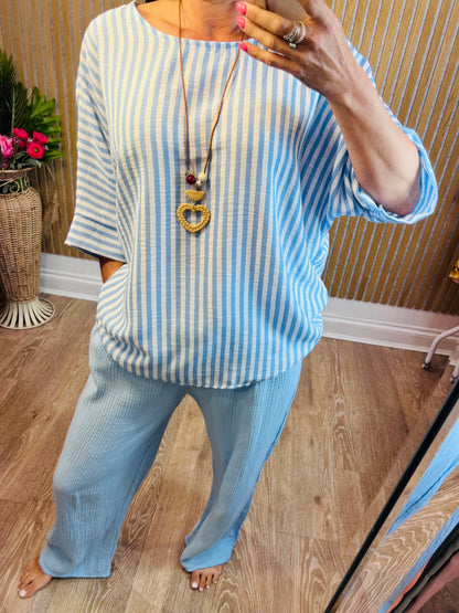 Stripe Necklace Top