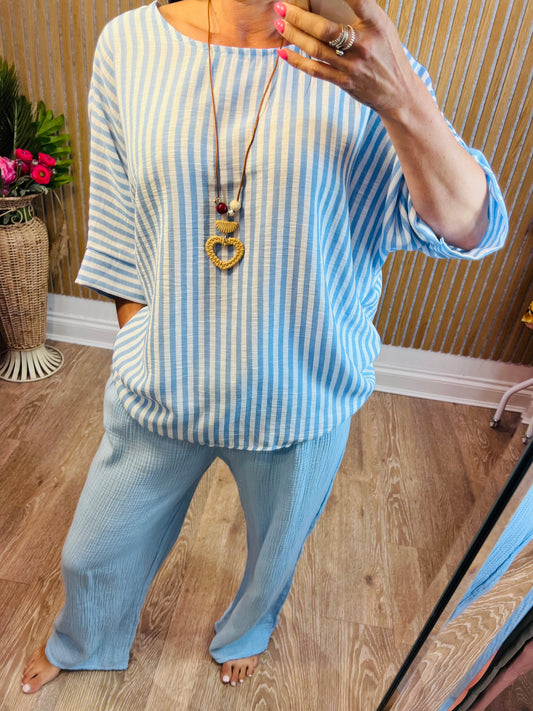 Stripe Necklace Top
