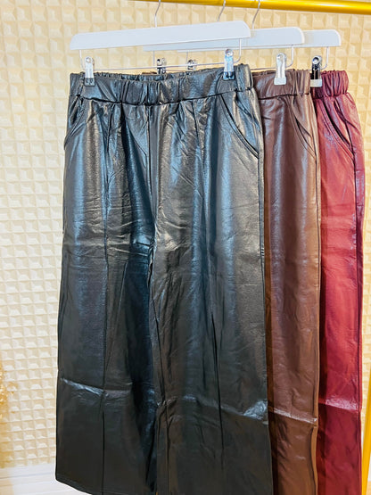 PU Smart Seamed Trousers