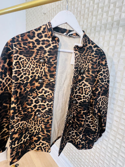 Leopard Military Jacket