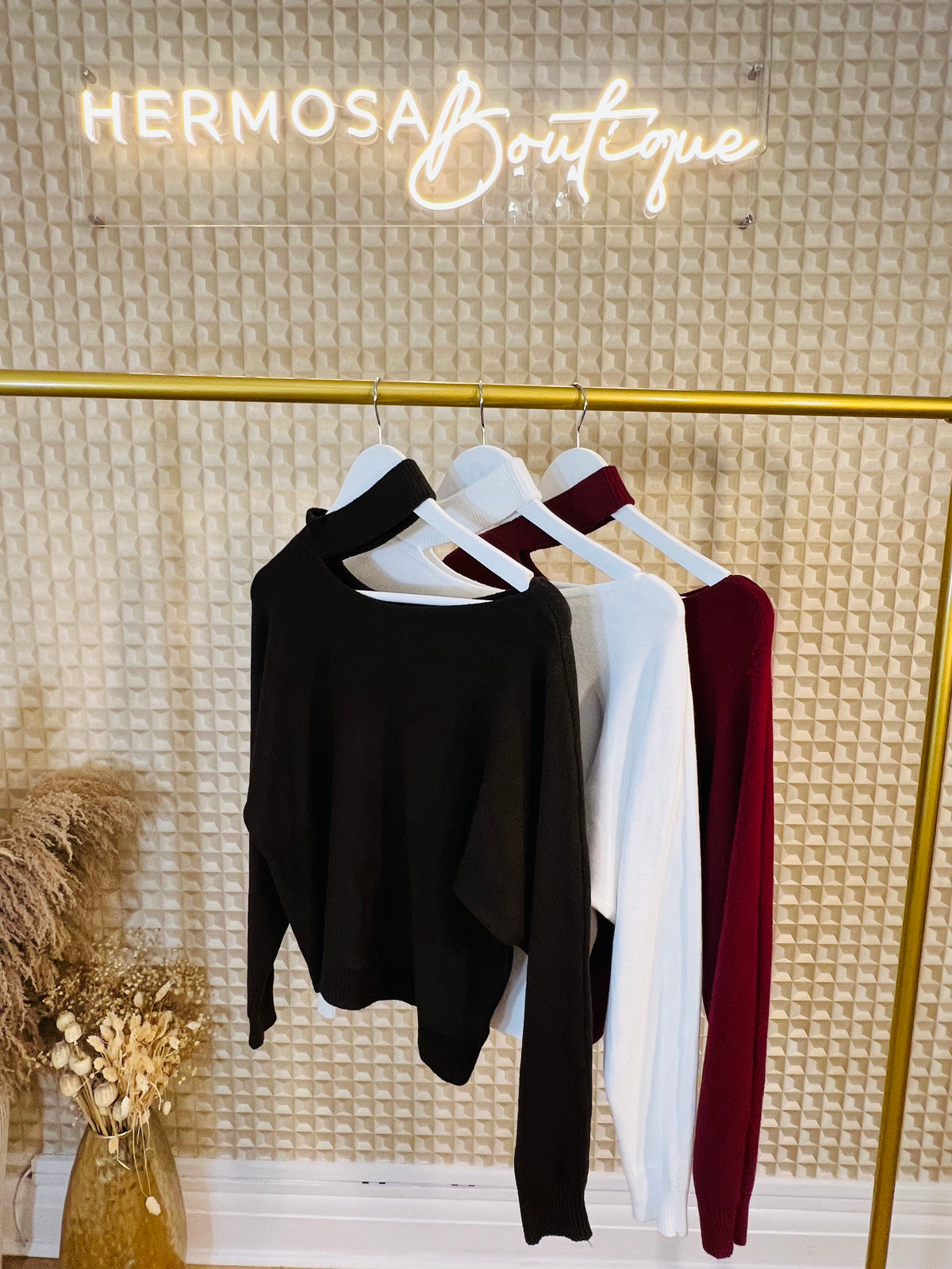 Asymmetrical Neck Jumper