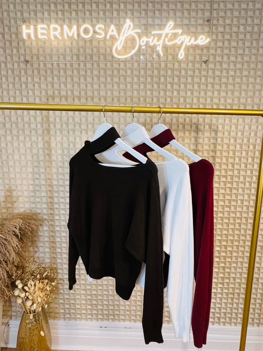 Asymmetrical Neck Jumper