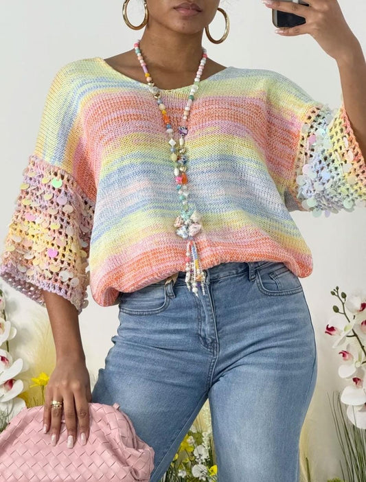 Rainbow Bright Disco Top