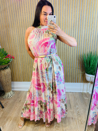 Goose Island Print Maxi Dress