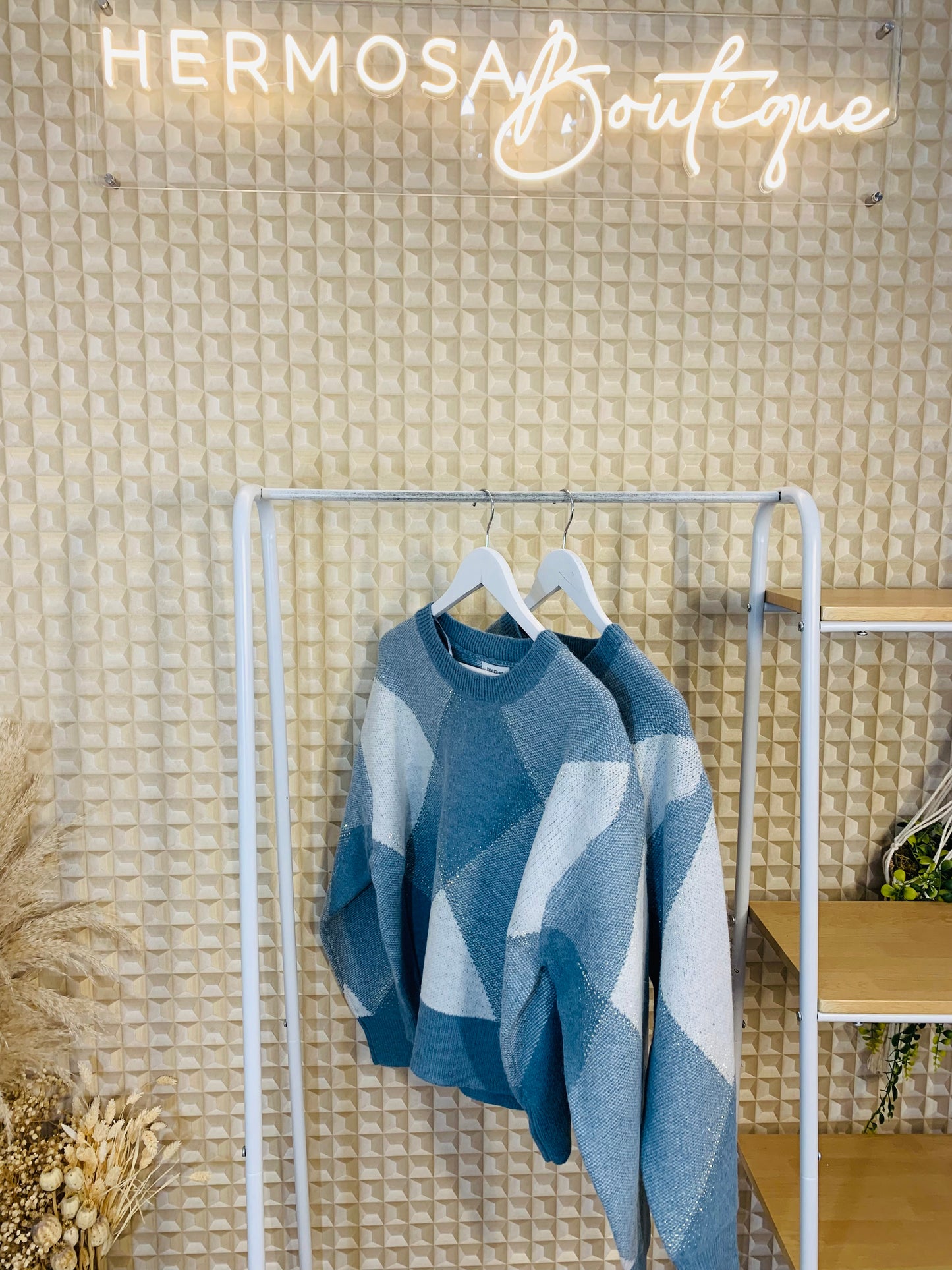 Blue Argyle Jumper