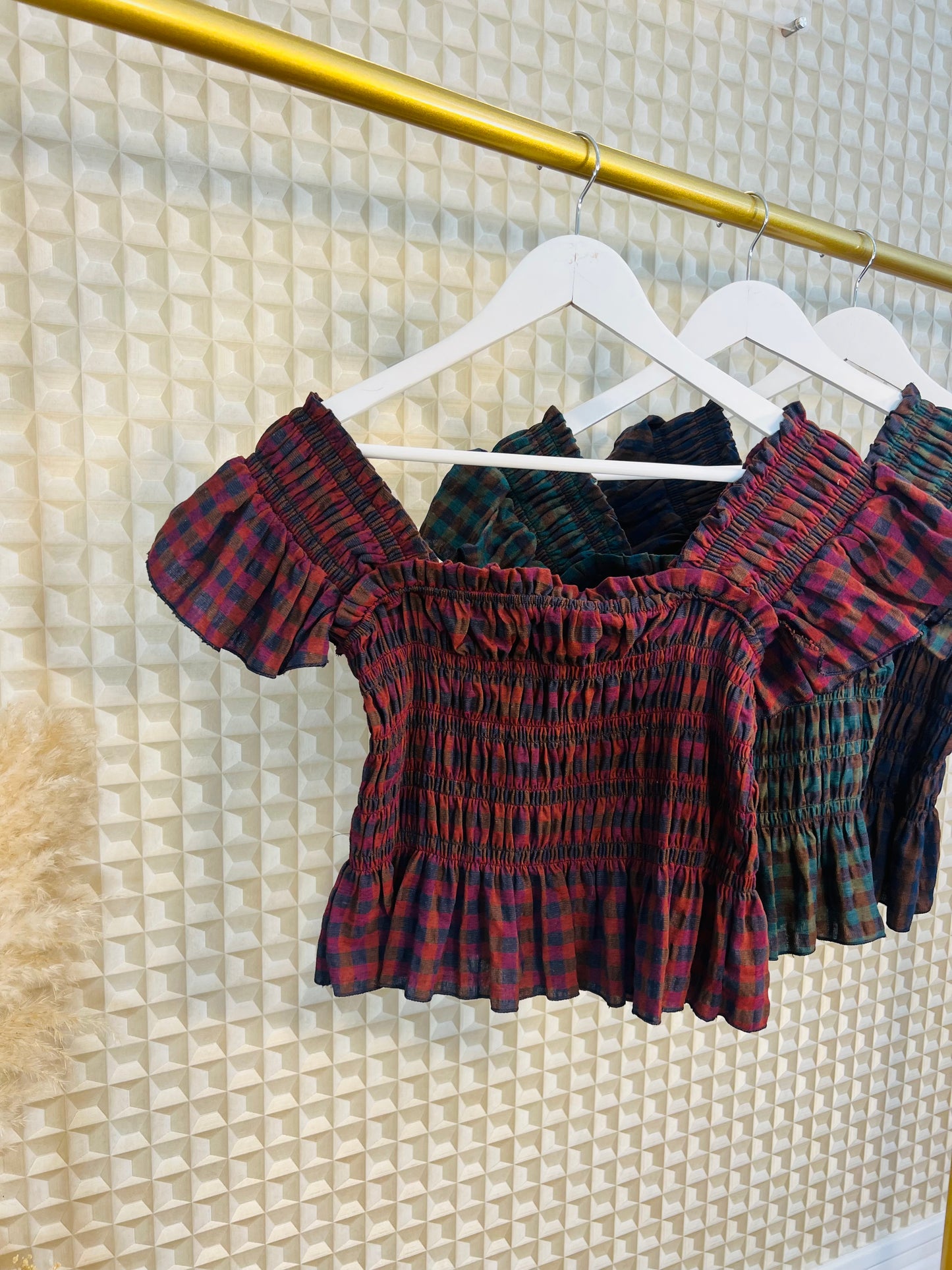 Tartan Rouges Top
