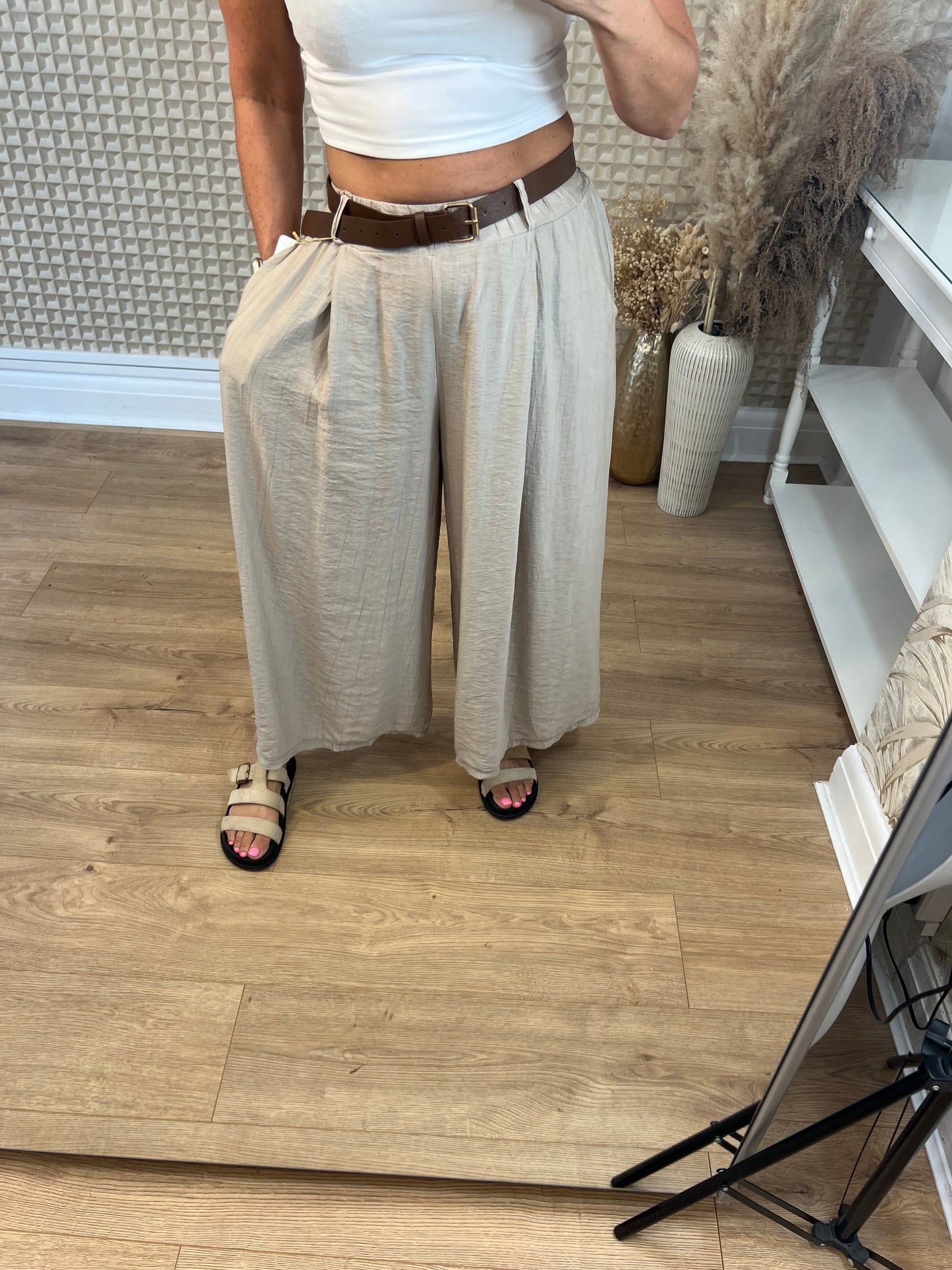 Poetry Belted Cropped Pants