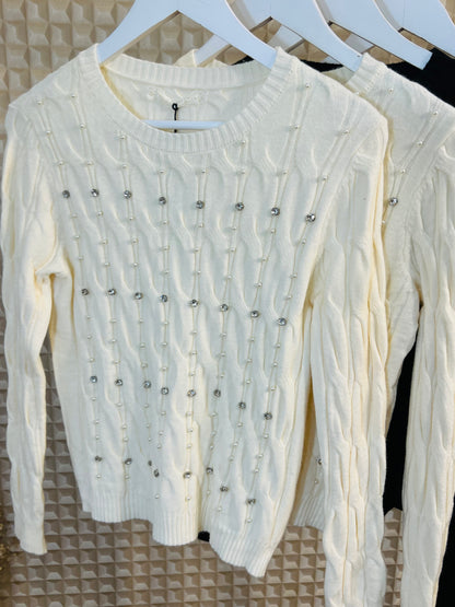 Diamanté & Pearl Knit