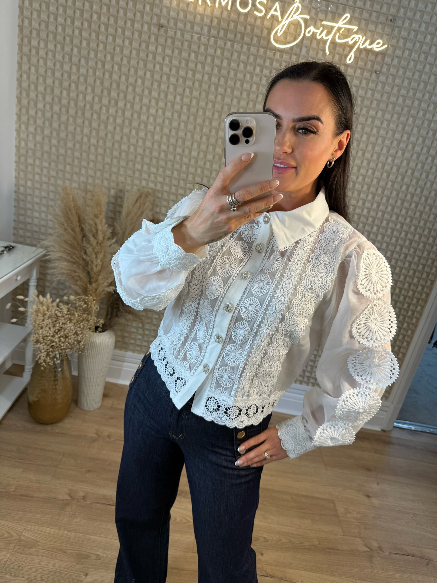 Paisley & Pearls Blouse
