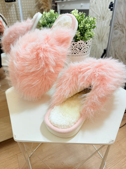 Pink Fluffy Slippers
