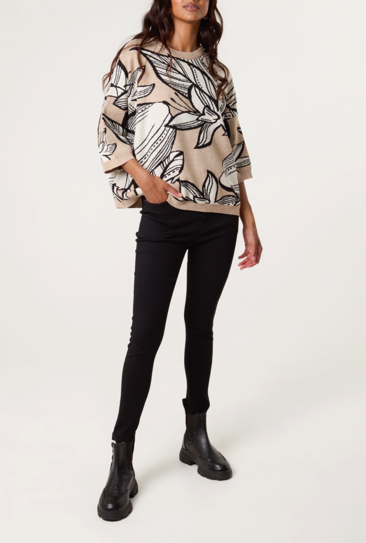 Leaf & Flower Knit Jumper