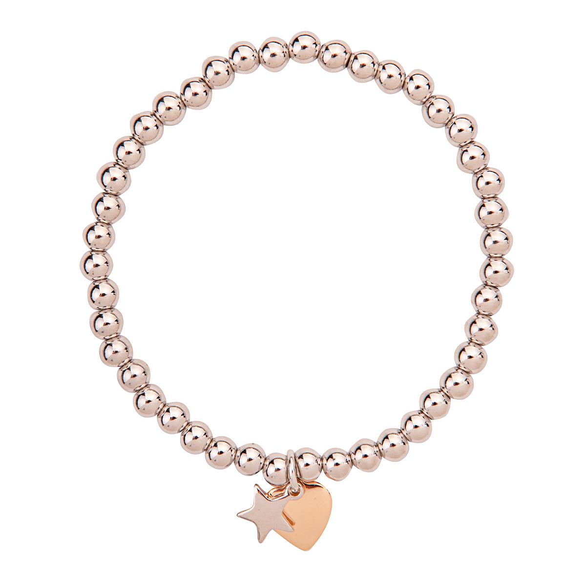 Star & Heart Silver Bracelet