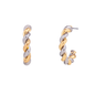 Gold & Silver Swirl Hoop Earrings