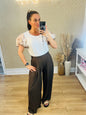Brown Soft Pleat Palazzo
