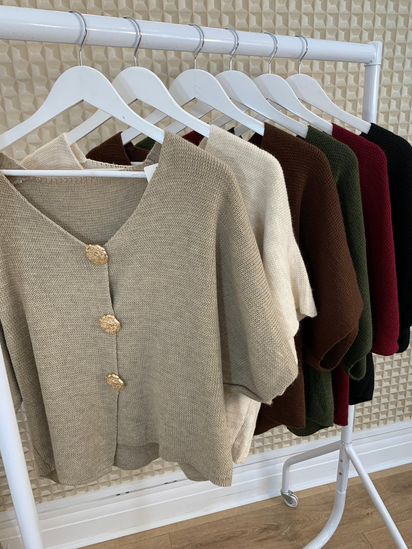 Whittaker Gold Button Cardigan