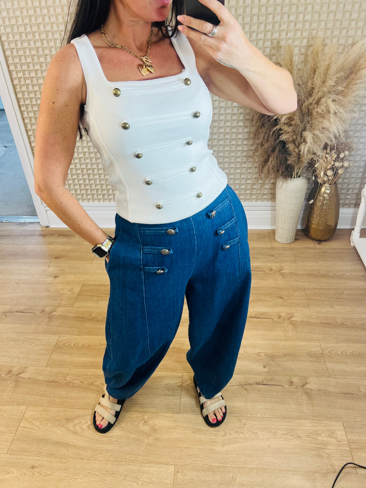Military Denim Balloon Jeans
