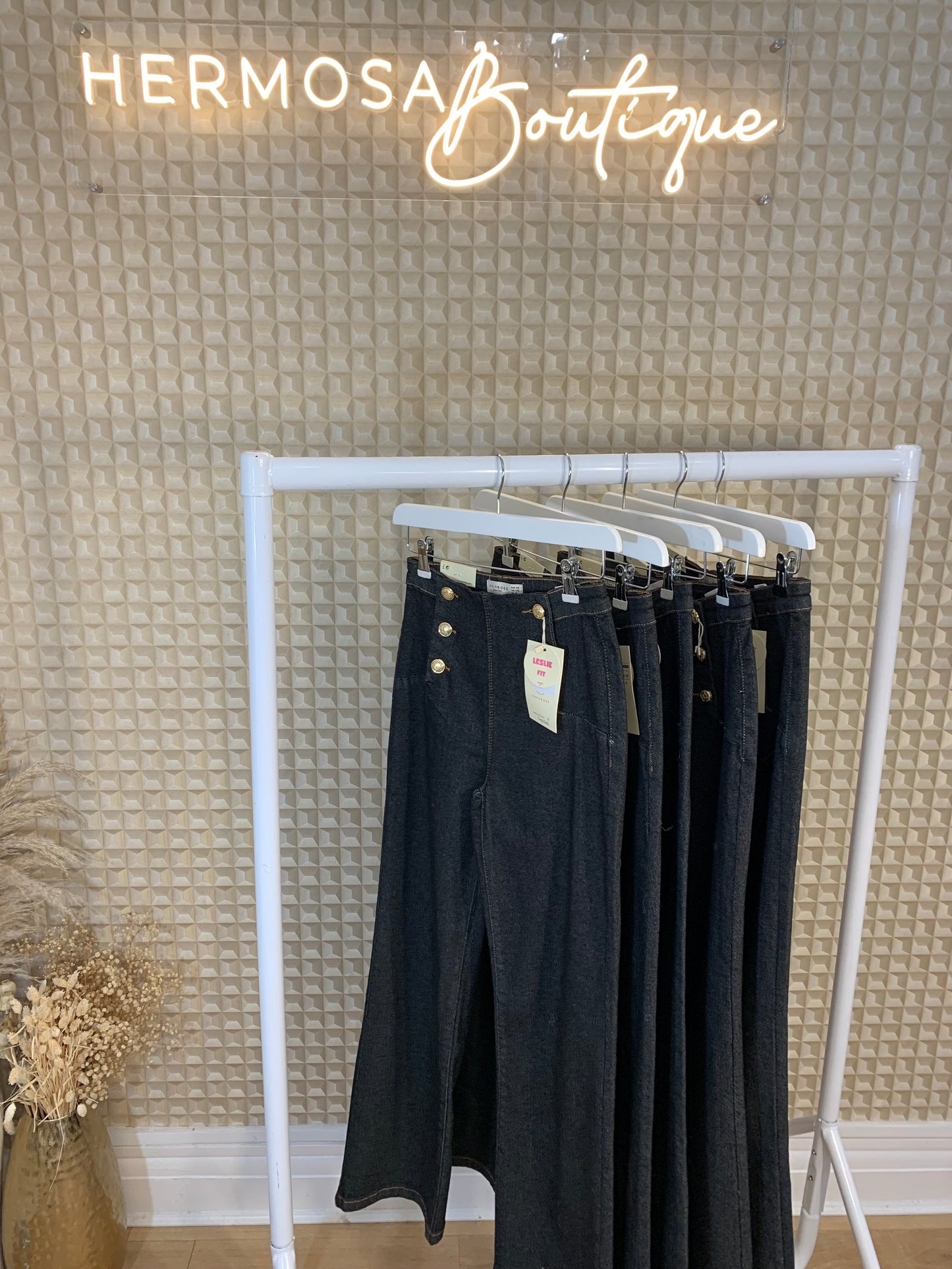 Folyrose Leslie Fit Denim Button Jeans