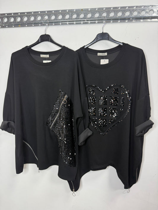 Sparkle Black Top