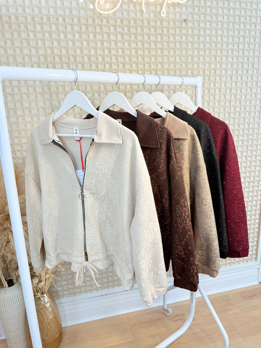 Paris Sparkle Bomber Jacket