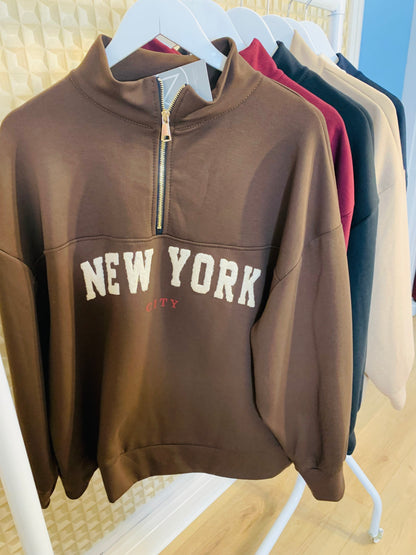 New York Zip Sweatshirt