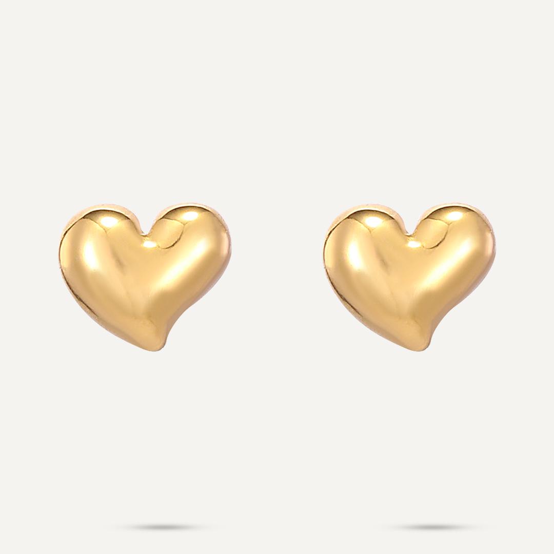Small Gold Heart Studs